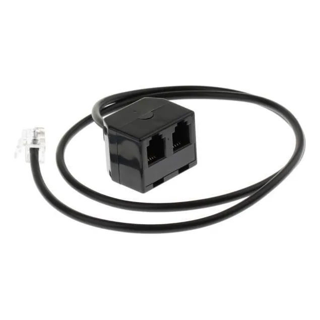 Adaptador De Teléfono De 2 Conexiones Rj9 4p4c A 2