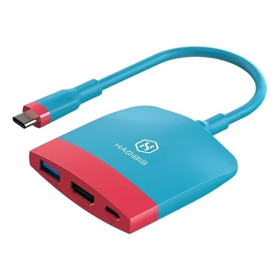 Adaptador Hub Hagibis Dock Portátil 4k Para Nintendo Switch