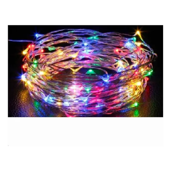 Fio Fada Cordão De Led 3mt 30 Leds Fixo - Pilhas Cores Luzes Colorido Pilhas Aa