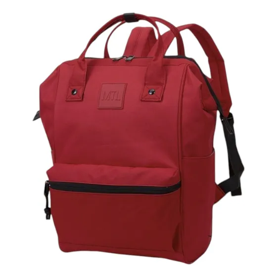 Mochila Boca De Pez Mtl Color Rojo Antirrobo Urbana Cordura