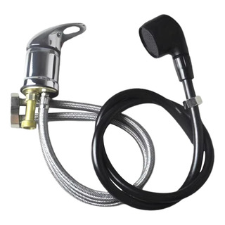 Grifo De Champú De Salón De Alto 80cmcon Tubo Negro Grifo De Champú De Salón De Alto 80cmcon Tubo Negro
