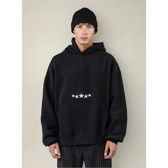 Hoodie Hombre Boxy Fit Con Bordado Midway