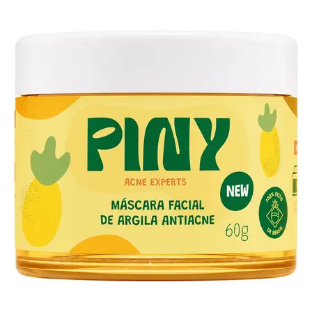 Piny Mask Máscara Facial De Argila Antiacne Skincare 60g Todo Tipo De Pele