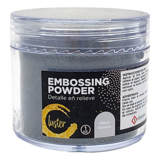 Polvo Para Embossing Luster Color Plata Opaco 1 Oz | 868010 Polvo Para Embossing Luster Color Plata Opaco 1 Oz | 868010