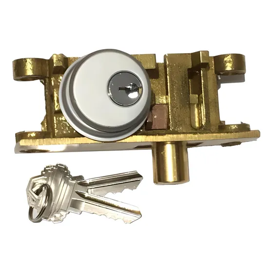 Chapa Mecanica De Piso Perfil Heculite All Glass S/cilindro Color Bronce