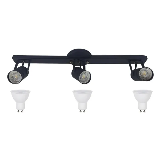 Aplique Riel Barral Techo Pared 3 Luces Spot Teatro Regleta