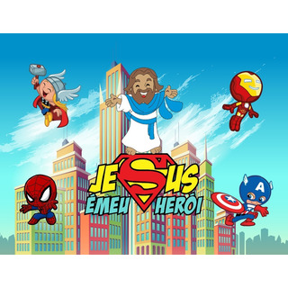 Adesivo Papel De Parede Infantil Jesus Meu HerĂłi - MÂČ Adesivo Papel De Parede Infantil Jesus Meu HerĂłi - MÂČ