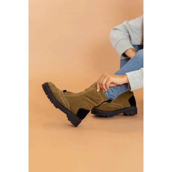 Bota De Cuero Para Dama C/cierre - Kiko´s - Modelo: Luli