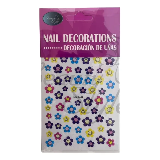 Stickers Para Uñas Beauty Style Flores Colores