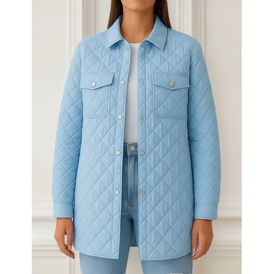 Campera Capitoneada Mujer Abrigo Largo Dama Chaqueta Tapado