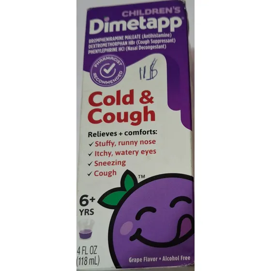 Antigripal Dimetapp Niños Fríotos  Uva 118 Mladiós Mocos Tos