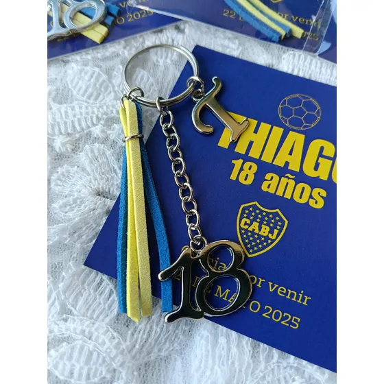 Souvenirs 18 Años Varón Personalizados Por 10 Unidades 