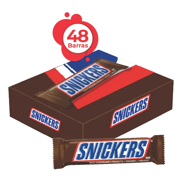 Barra Chocolate Y Maní Snickers x48 Unidades