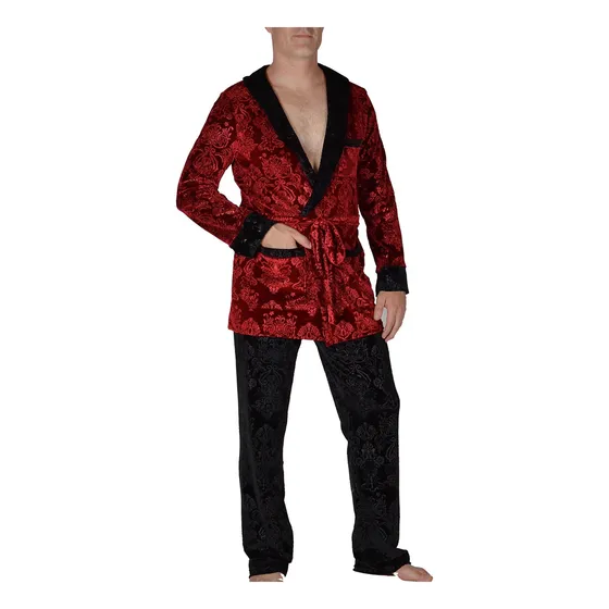 Chaqueta Para Fumar De Terciopelo Revolver Fashion De Hugh H