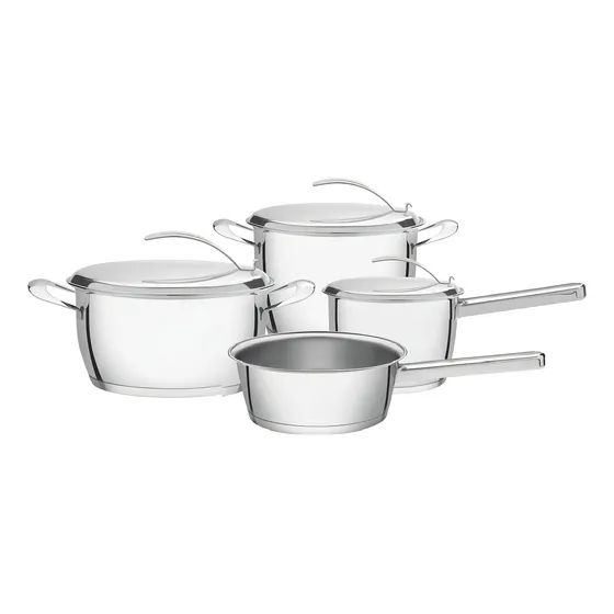Bateria Ollas 4p Ventura Tramontina Tapas De Acero Samihome