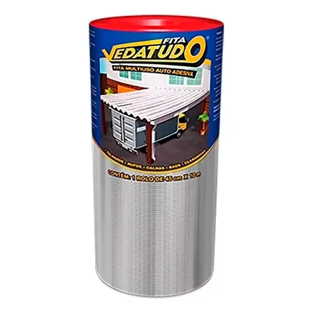 Manta Asfáltica Auto Adesiva Aluminizada - 45cm X 10m