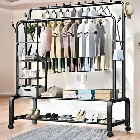 Perchero Colgador Doble Exhibidor De Ropa