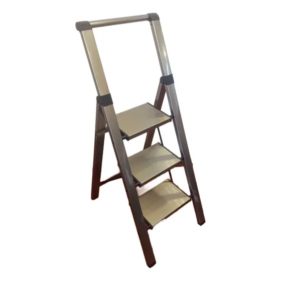 Escalera Aluminio Reforzado Con 3 Escalones Agarre Seguridad