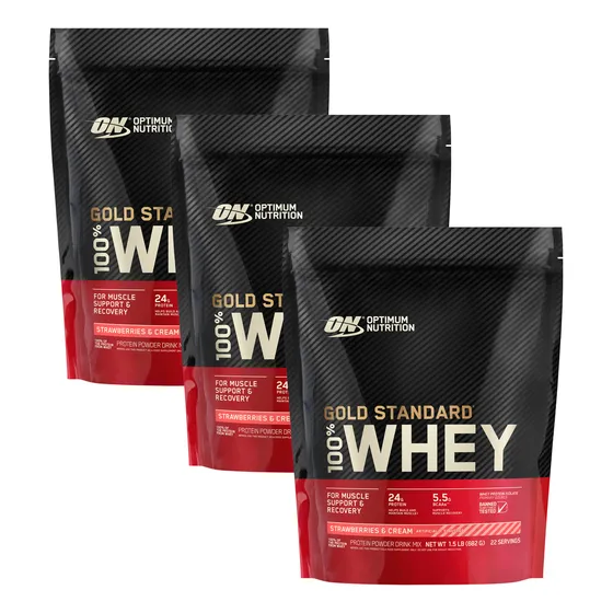 Combo X3 Proteina Optimum Nutrition Gold Standard 100% Whey