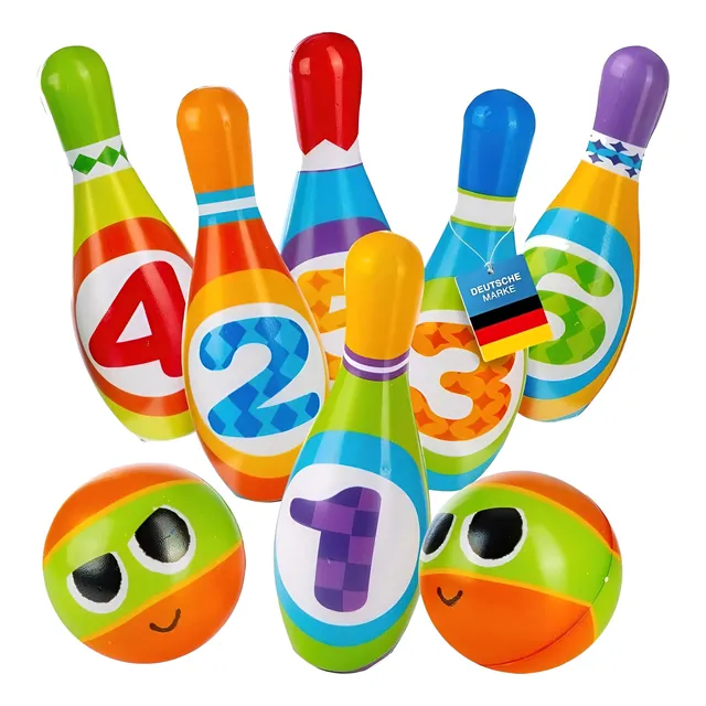 Juego De Bowling Set 6 Bolos + 2 Bolas Juguete Para Niños