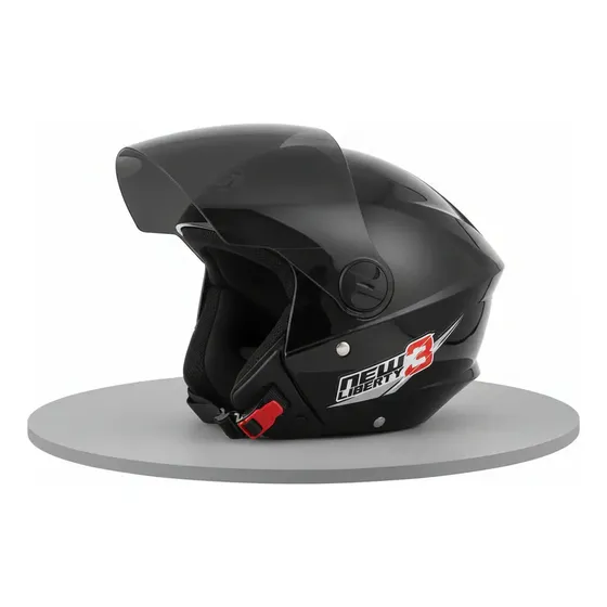 Capacete Pro Tork New Liberty Three aberto - Cor Preto Brilhante Tamanho 58 — foto 2