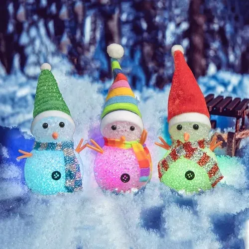 Pack 10 Muñecos De Navidad De 13 Cm Lámpara Led De Muñec...
