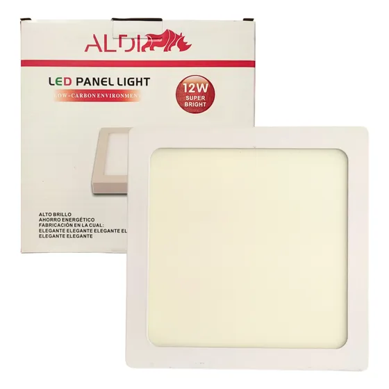 Lámpara Led Superficial Cuadrada De 12w 