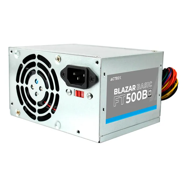 Fuente De Poder Pc 500w Acteck Blazar Basic Ft500b Atx Plata