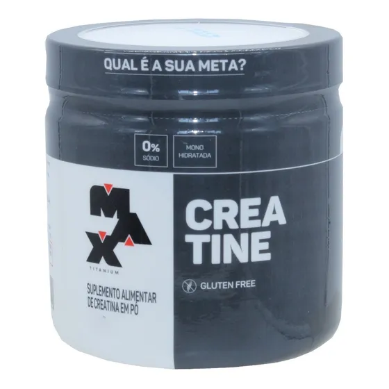 suplemento para academiaCreatina Aumento Força Musculo Ganho Massa Max Titanium 150g Sabor Natural pura