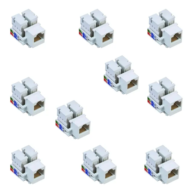 Ficha Conectores Jack Hembra Rj45 Cat 5e Redes Cable Utp X10
