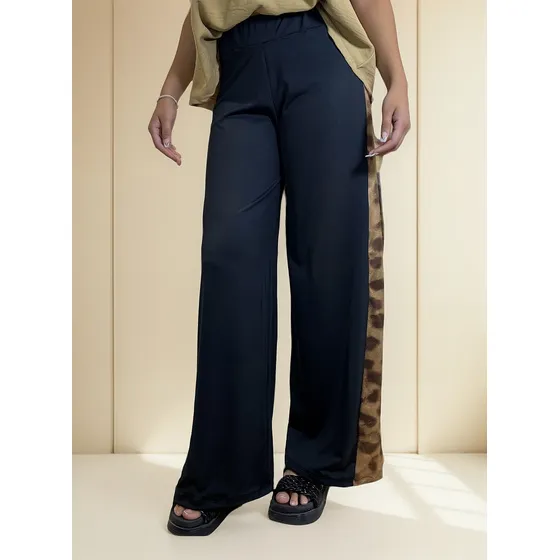 Pantalón Mujer Palazzo Lycra Animal Print Talles Grandes Eva