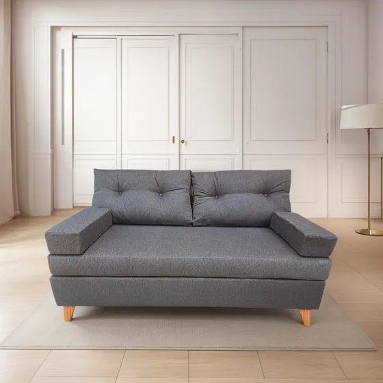 Sillon Sofa 1.80m Tipo Cama Reforzado Chenille Antidesgarro