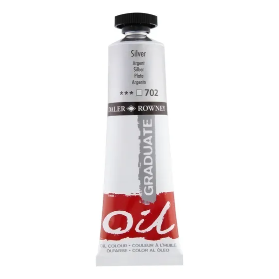 Oleo Profesional Pomo Daler Rowney Graduate 38ml X Unidad Color Del Óleo 702 Plata