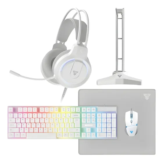 Combo Gamer 5 En 1 P51 White Space Ed Fantech Blanco