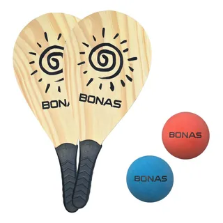 Bonas Raquete Pinus Kit Jogo Frescobol Praia Raquetes E 2 Bolas Cor Madeira Bonas Raquete Pinus Kit Jogo Frescobol Praia Raquetes E 2 Bolas Cor Madeira