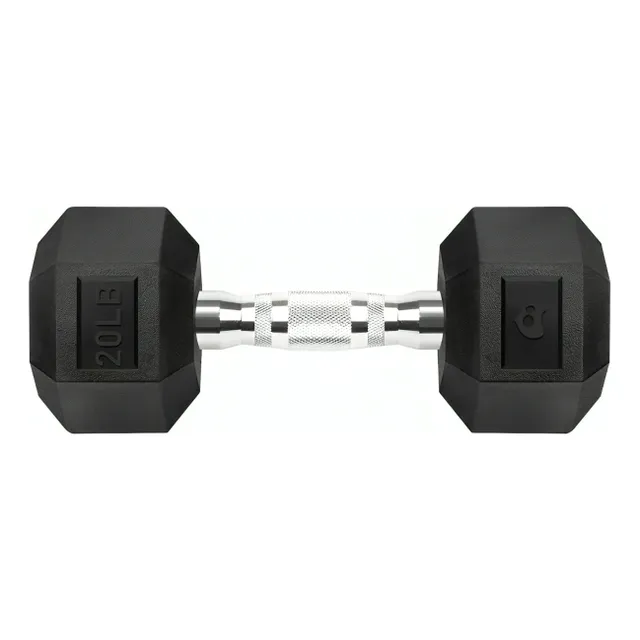 Mancuerna Hexagonales Caucho 20 Lb (9 Kg) Gym Crossfit 1 Pz