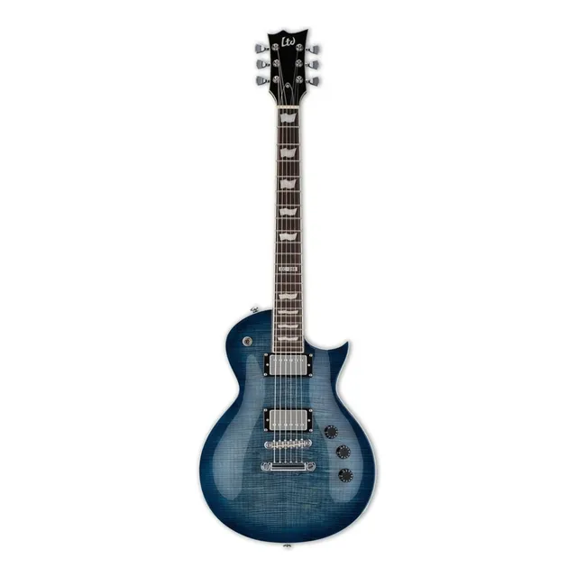 Guitarra eléctrica LTD EC Series EC-256 de arce/caoba cobalt blue con diapasón de jatoba asado