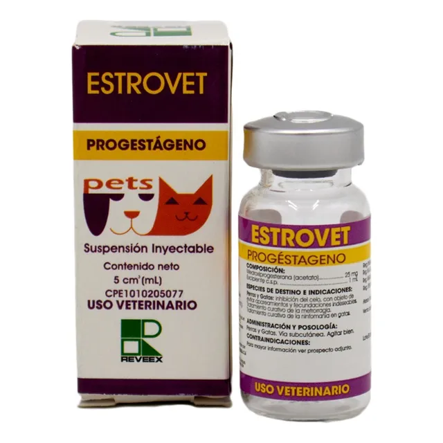 Estrovet 5 Ml Anticonceptivo Perros Y Gatos