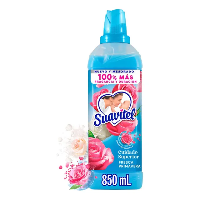 Suavizante de Telas Suavitel Cuidado Superior Fresca Primavera 850 ml