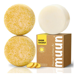 Muun Shampoo Bar Pack 3 - Jengibre Y Coco - Crecimiento Del Muun Shampoo Bar Pack 3 - Jengibre Y Coco - Crecimiento Del