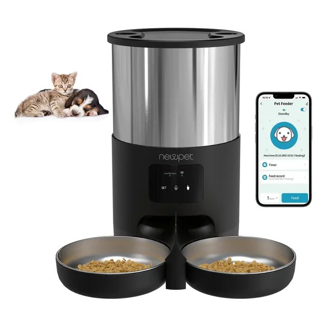 Dispensador Automático De Alimentos Para Cães Gato 5l Newpet