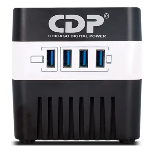 Regulador De Voltaje Cdp 600va 300w 120v 4 Tomas 4 Usb