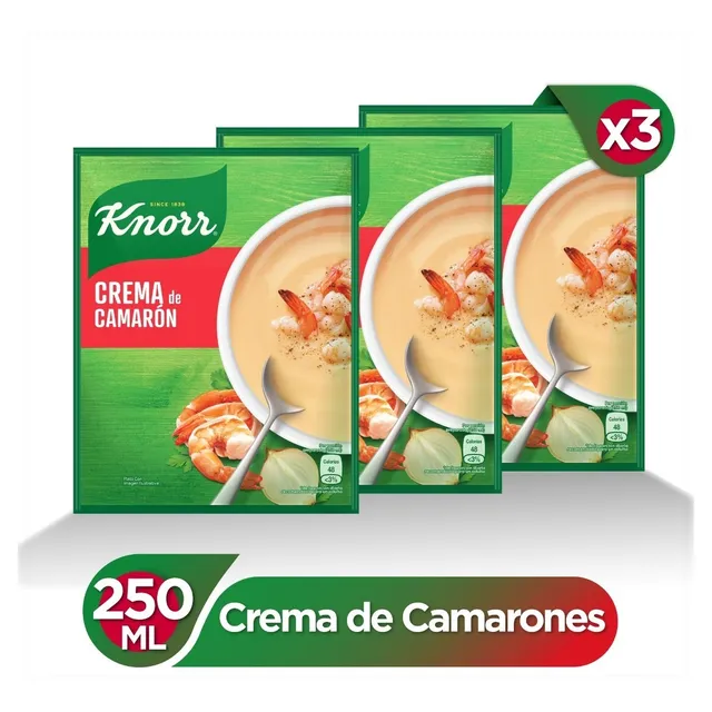 Crema De Camarones 60 Gr / 250 Ml Knorr 3 Unidades