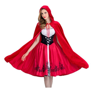 Disfraz De Caperucita Roja Con Funda De Halloween Para Mujer Disfraz De Caperucita Roja Con Funda De Halloween Para Mujer