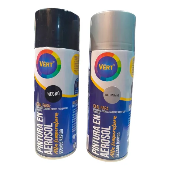 Spray Alta Temperatura Negro Spray Alta Temperatura Aluminio
