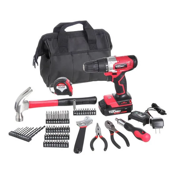  Taladro V 20 3/8  Con Bolso Y Herramientas 70 Piezas