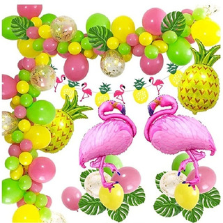 Decoracion Fiesta Hawaiana Kit Globos De Latex Flamencos 44p Decoracion Fiesta Hawaiana Kit Globos De Latex Flamencos 44p