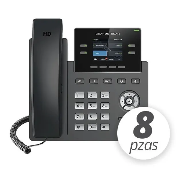 8 Telefonos Ip 2 Líneas Alta Demanda Poe Grp2612p