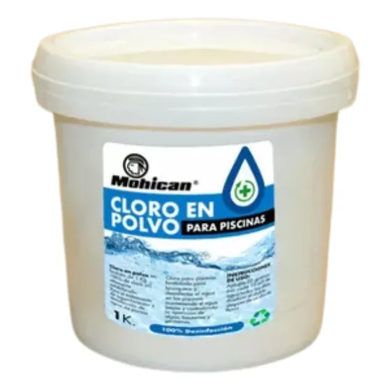 Cloro En Polvo Para Piscinas Pote 1 Kg Mohican