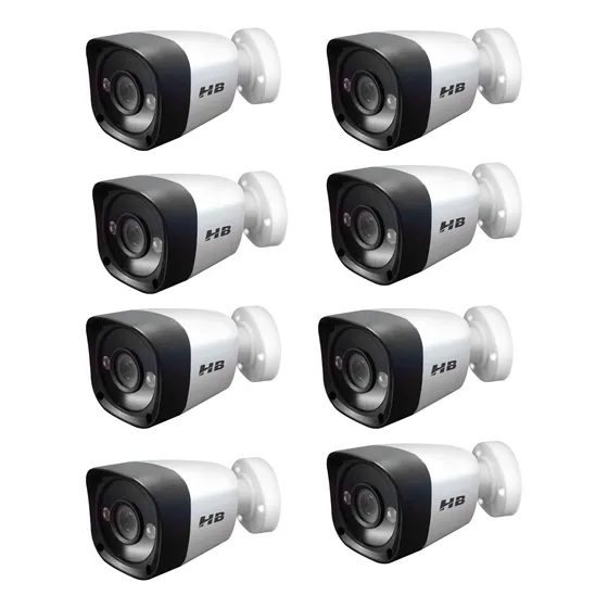 10 Camera Bullet Full Hd Colorido A Noite Hb Tech Hb 710